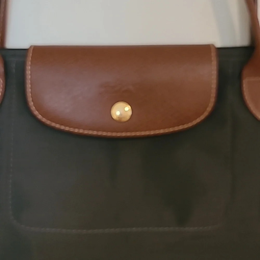 Longchamp Le Pliage Charcoal Grey Large Tote Bag - Picture 3 of 12